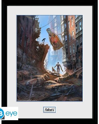 Fallout Street Scene Framed Print 30x40cm