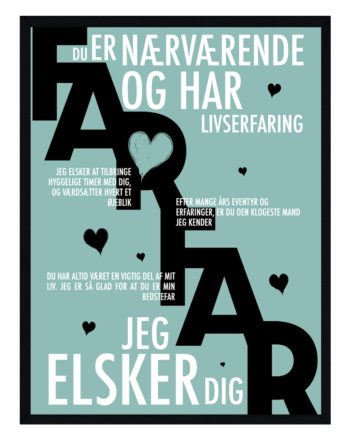 Farfar Plakat Personlig Plakat