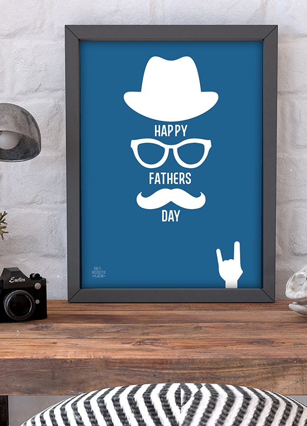 Fars Dag Plakat Happy Fathers Day 21 29 A4 Kr 199 -