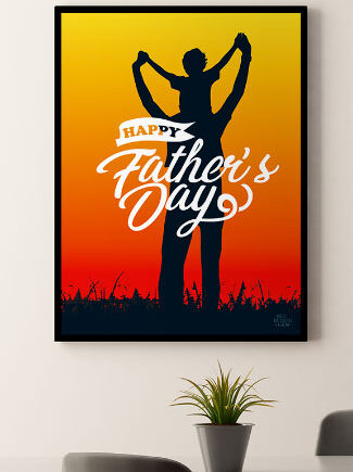 Fars Dag Plakat Min Far Silhouet Solnedgang 21   29    A4  Kr  199 -
