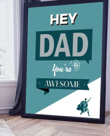 Fars Dag-plakat Dad You Re Awesome 21   29    A4  Kr  199 -