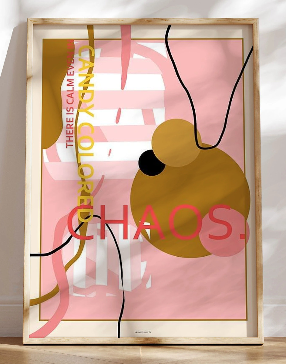 Farverig Kunstplakat Candy Colored Chaos