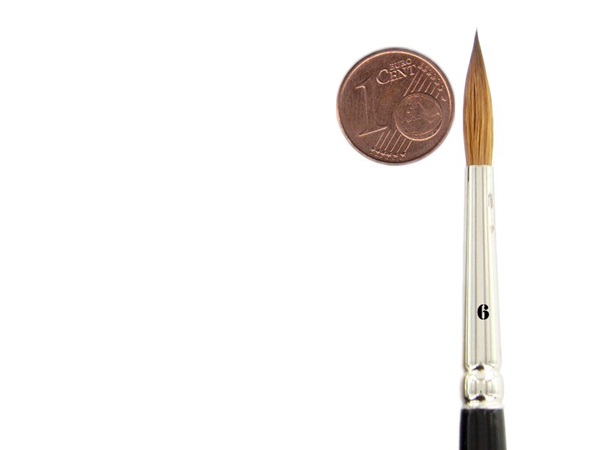 Feldherr Kolinsky Red Sable Brush Size 195 152 0mm Visible Hair Length 20mm