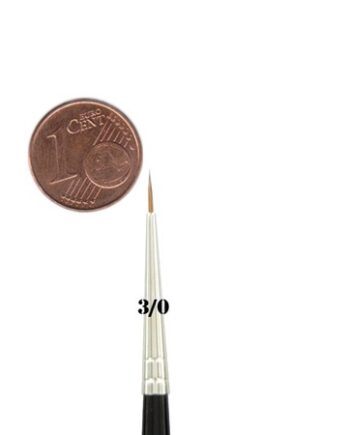 Feldherr Kolinsky Red Sable Brush Size        195 152    4mm   Visible Hair Length 7mm