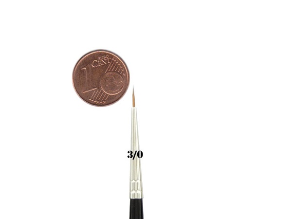 Feldherr Kolinsky Red Sable Brush Size 195 152 4mm Visible Hair Length 7mm