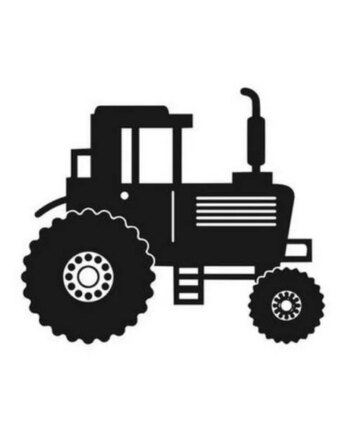 Flot Traktor Wallsticker Til Børneværelset  Traktor   Silhuet