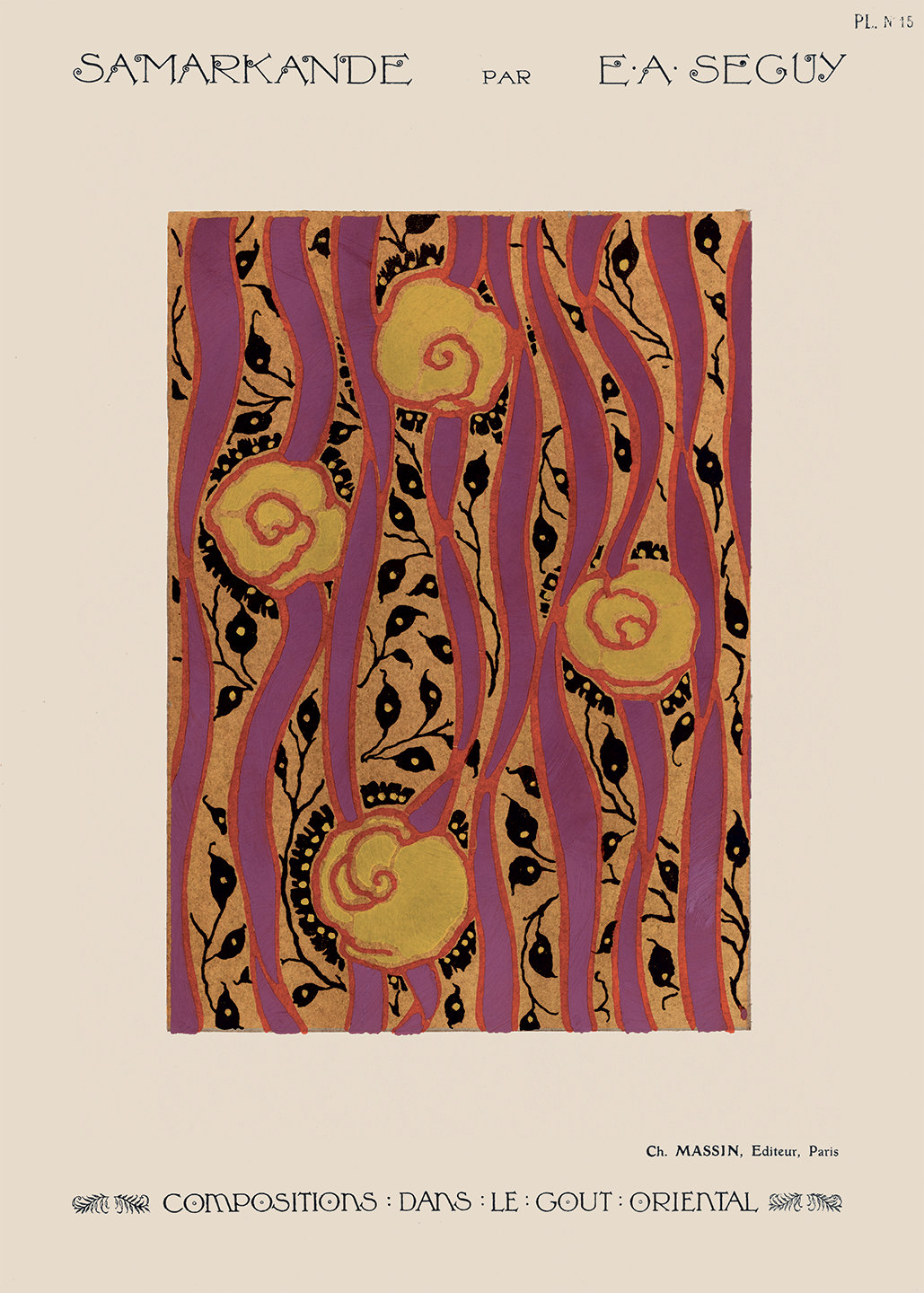 Flower Pattern Art Deco Af Plakatwerket