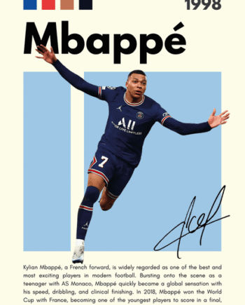 Fodbold Plakat 30 Mbappé