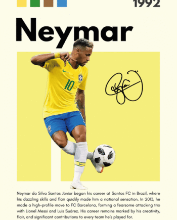 Fodbold Plakat 29 Neymar