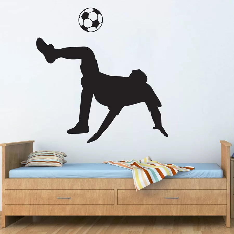 Fodboldspiller Laver Saksespark Wallsticker