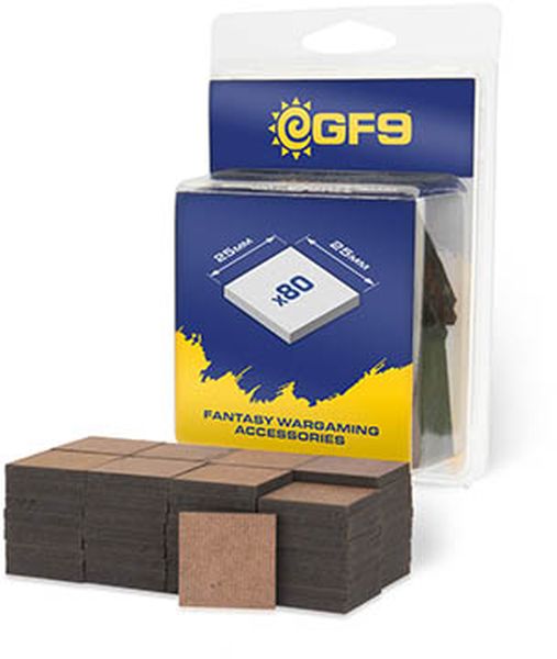 Galeforce Gf9 Mdf Bases Square 25x25mm 80 Gfm201