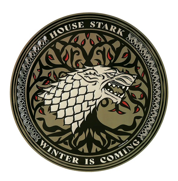 Game Of Thrones Stark Round Aluminium Plate 30cm