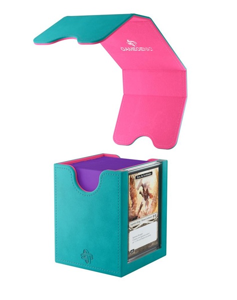 Gamegenic Deck Box: Squire Plus 100 Exclusive Teal Pink