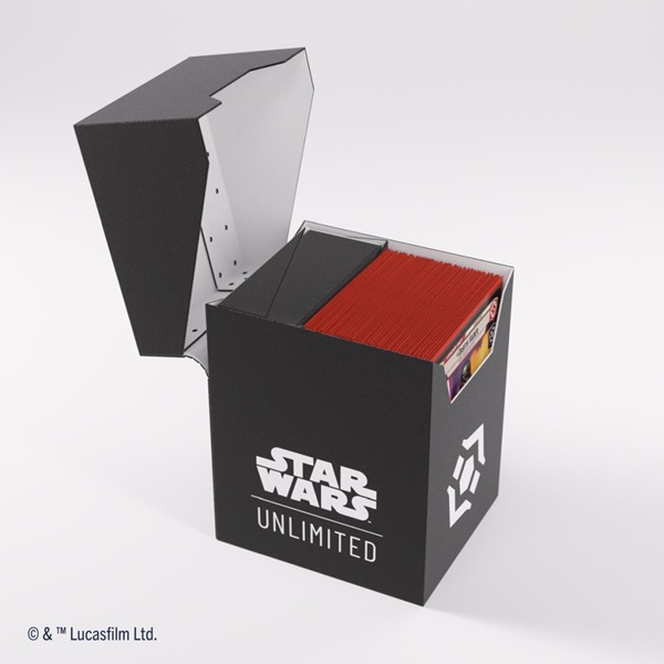 Gamegenic Deck Box: Star Wars: Unlimited Soft Crate Black Sort White Hvid