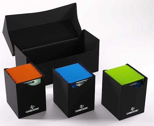 Gamegenic Deck Box: Triple Deck Holder 300 Black Sort