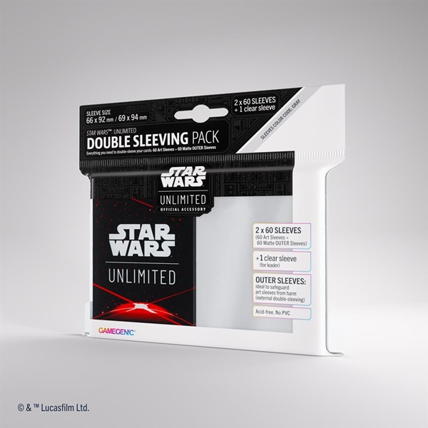 Gamegenic Star Wars: Unlimited Art Sleeves Double Sleeving Pack Space Red 2x60 Kortlommer