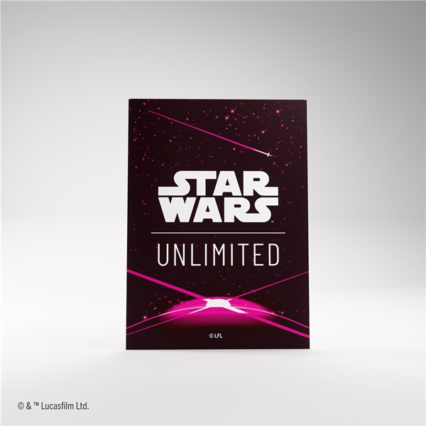 Gamegenic Star Wars: Unlimited Jump To Lightspeed Art Sleeves Card Back Magenta 60 Kortlommer