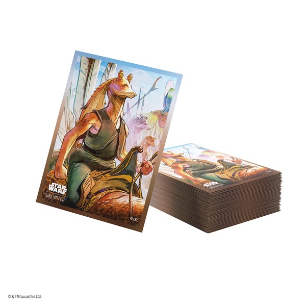 Gamegenic Star Wars: Unlimited Premium Art Sleeves Set : Homeworlds Jar Jar Binks 80 Kortlommer
