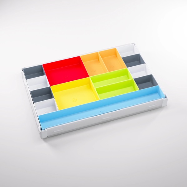 Gamegenic Token Silo Counter Token Storage Dice Tray : White Multicolor