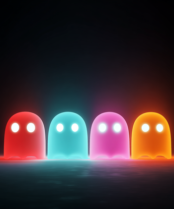 Gamer Plakat 483  Neon Ghosts Unleashed