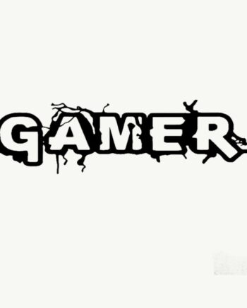 Kæmpe Gamer Wallsticker  Gaming Wallsticker Med  Apos Gamer Apos  Banket Ind   Væggen  58x168cm