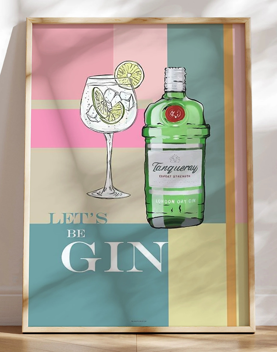 Gin   Tonic Grafisk Plakat