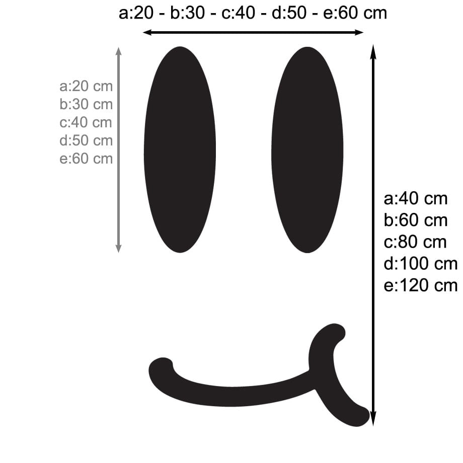Glad Ansigt   Wallsticker