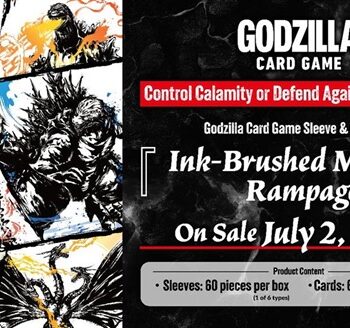 Godzilla Card Game Ink-brushed Monster Rampage 60 Lommer Sleeve   Card Set  Sleeves   Promokort