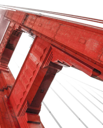 Golden Gate Reaching Into The Fog Af Rasmus Gundorff Sæderup