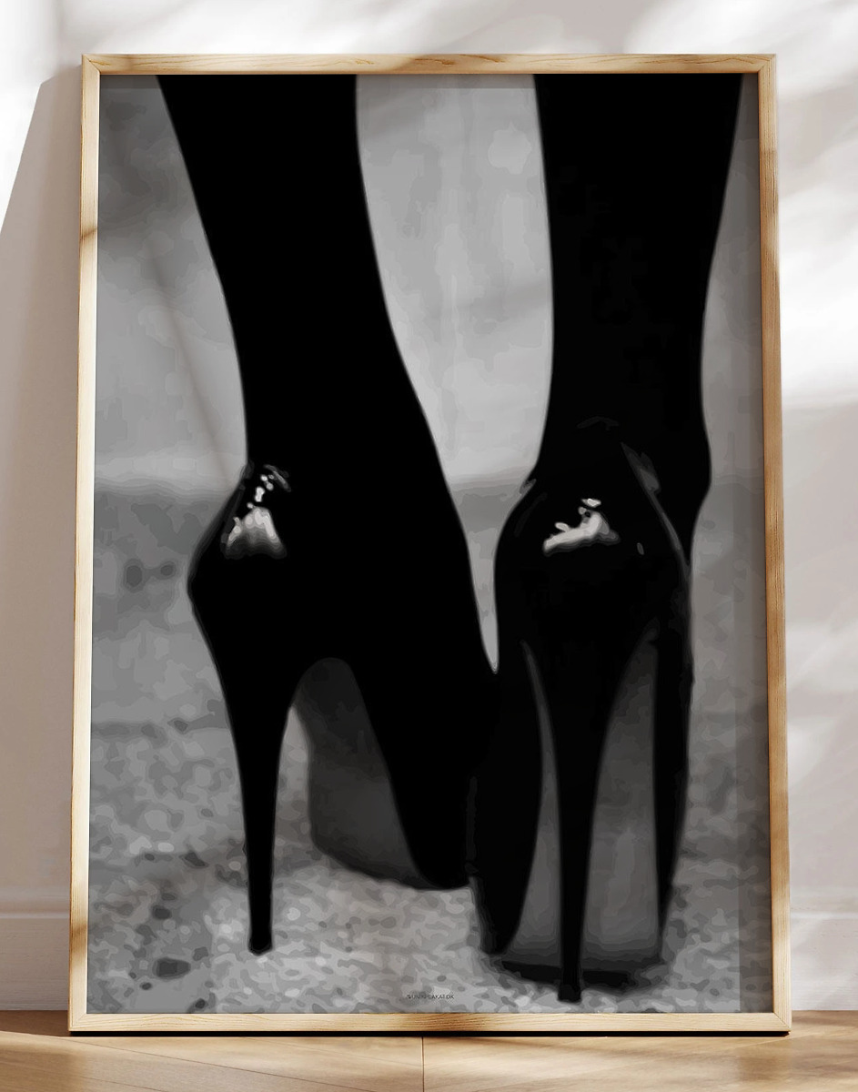 Grafisk Plakat Black Stilettoes