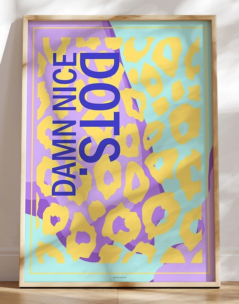 Grafisk Plakat Damn Nice Dots