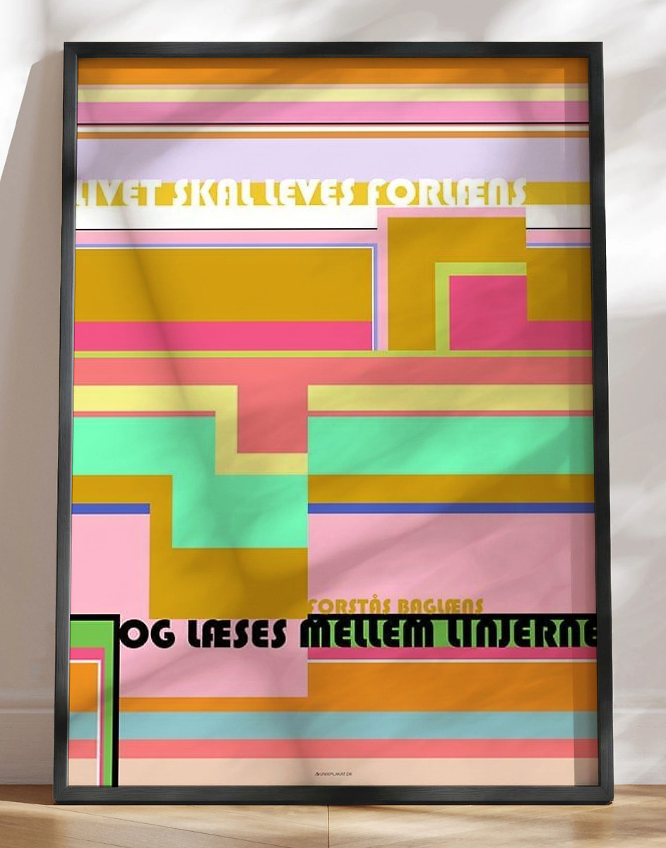 Grafisk Plakat Livet Skal Leves