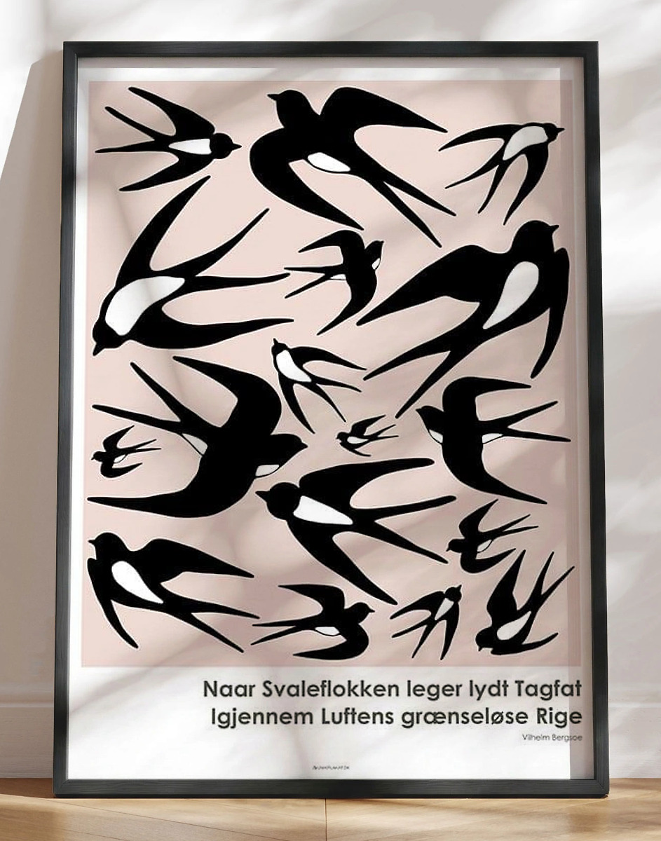 Grafisk Plakat Svaleflokken
