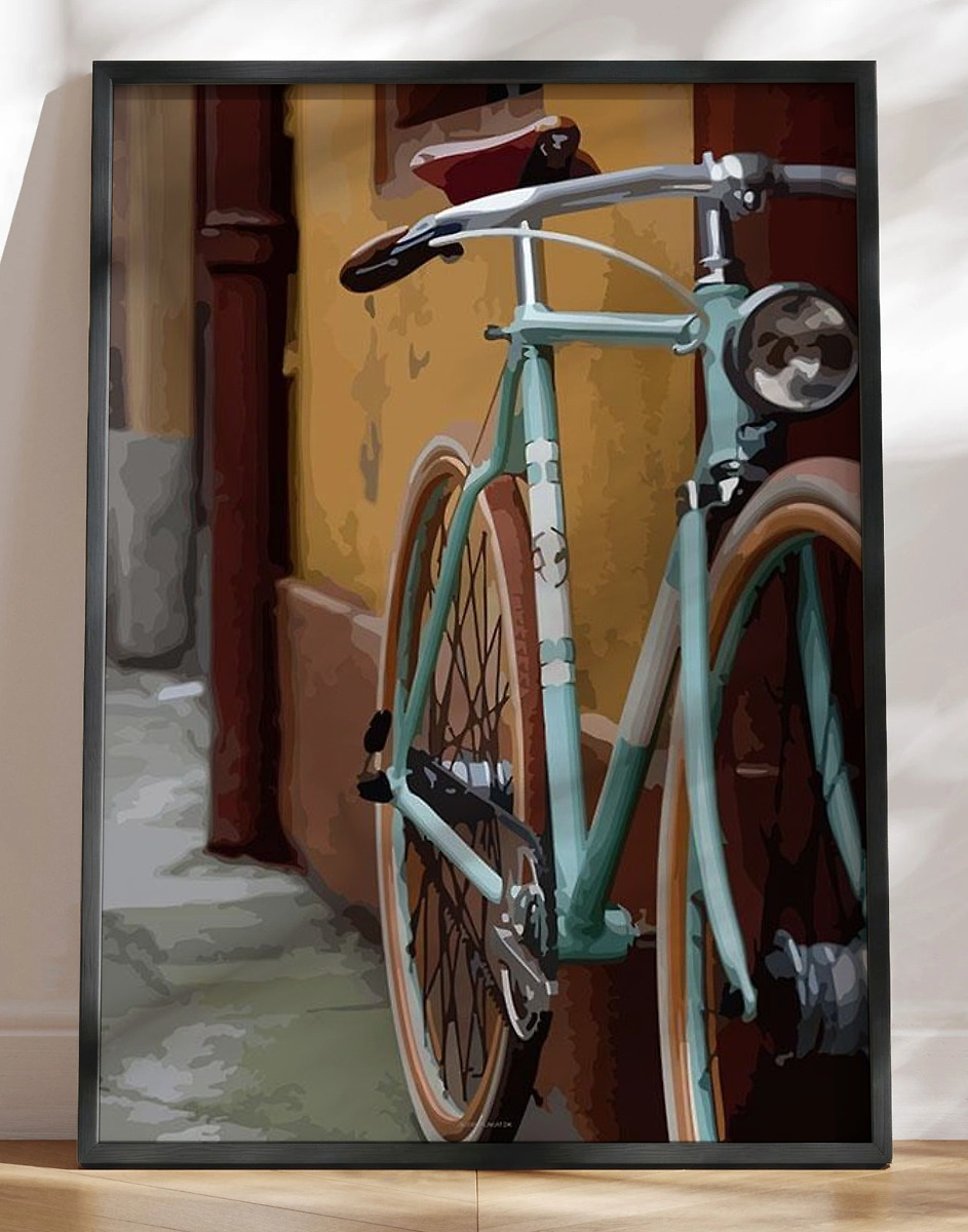 Grafisk Plakat Turkis Cykel