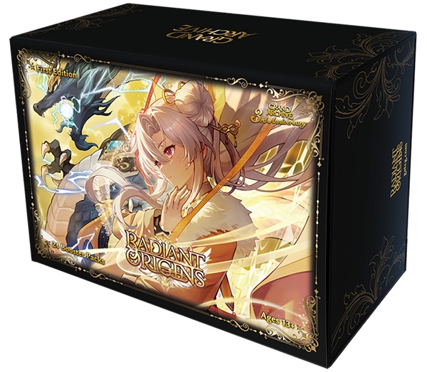 Grand Archive Tcg: Radiant Origins 1st Edition Booster Display Box Med 24 Pakker