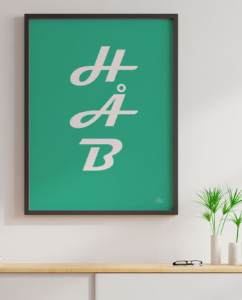 Håb-plakat Grøn 21   29    A4  Kr  199 -