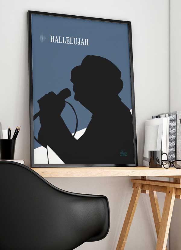 Hallelujah-plakat  Blå  21   29    A4  Kr  199 -