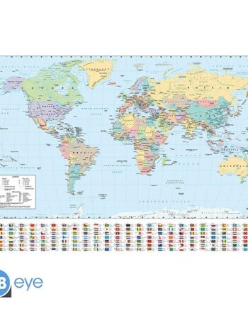 Harper Collins World Map 21- Poster Plakat 61x91 5cm