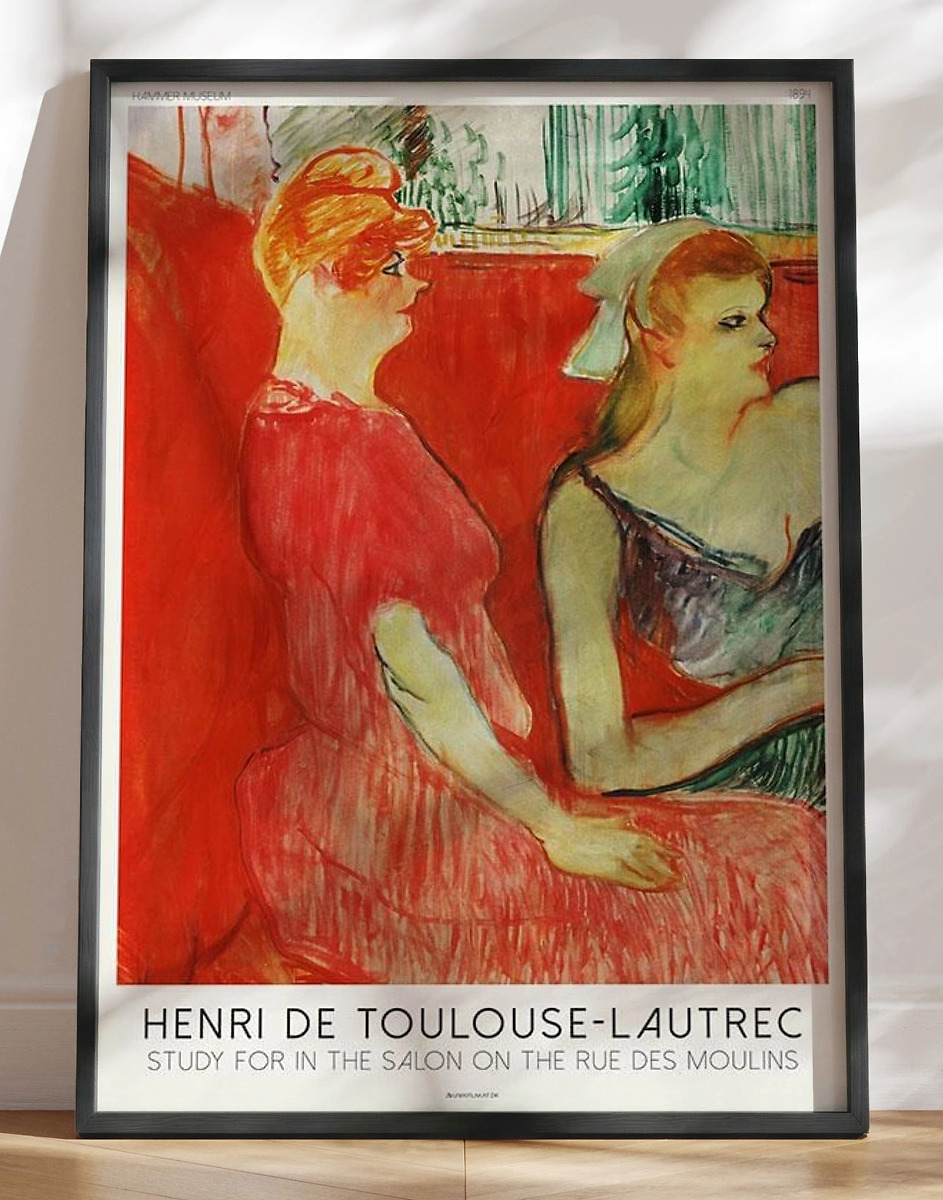 Henri De Toulouse-lautrec Plakat Study For In The Salon On The Rue Des Moulins