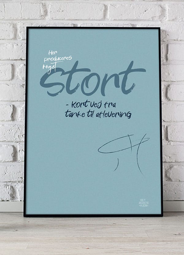 Her Produceres Noget Stort-toiletplakat 21   29    A4  Kr  199 -