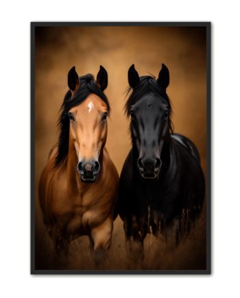 Hest Plakat 47 To Majestætiske Heste Side Om Side