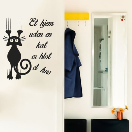 Hjem Med Kat Wallsticker