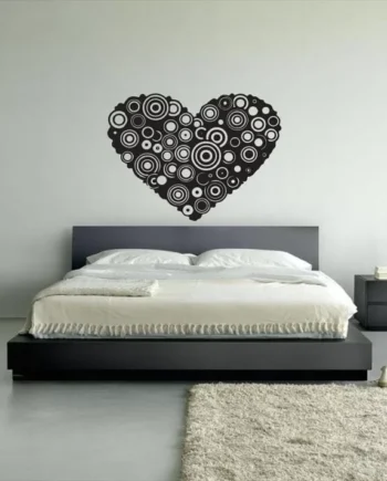 Hjerte Cirkler Wallsticker