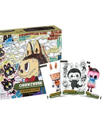 How2work Labubu: Collectible Chrome Trading Cards The Monsters Series   Booster Display  Box Med 10 Pakker