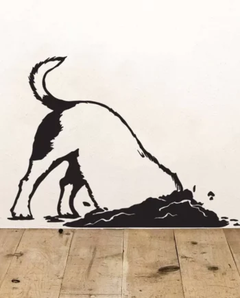 Hund Graver Hul Wallsticker