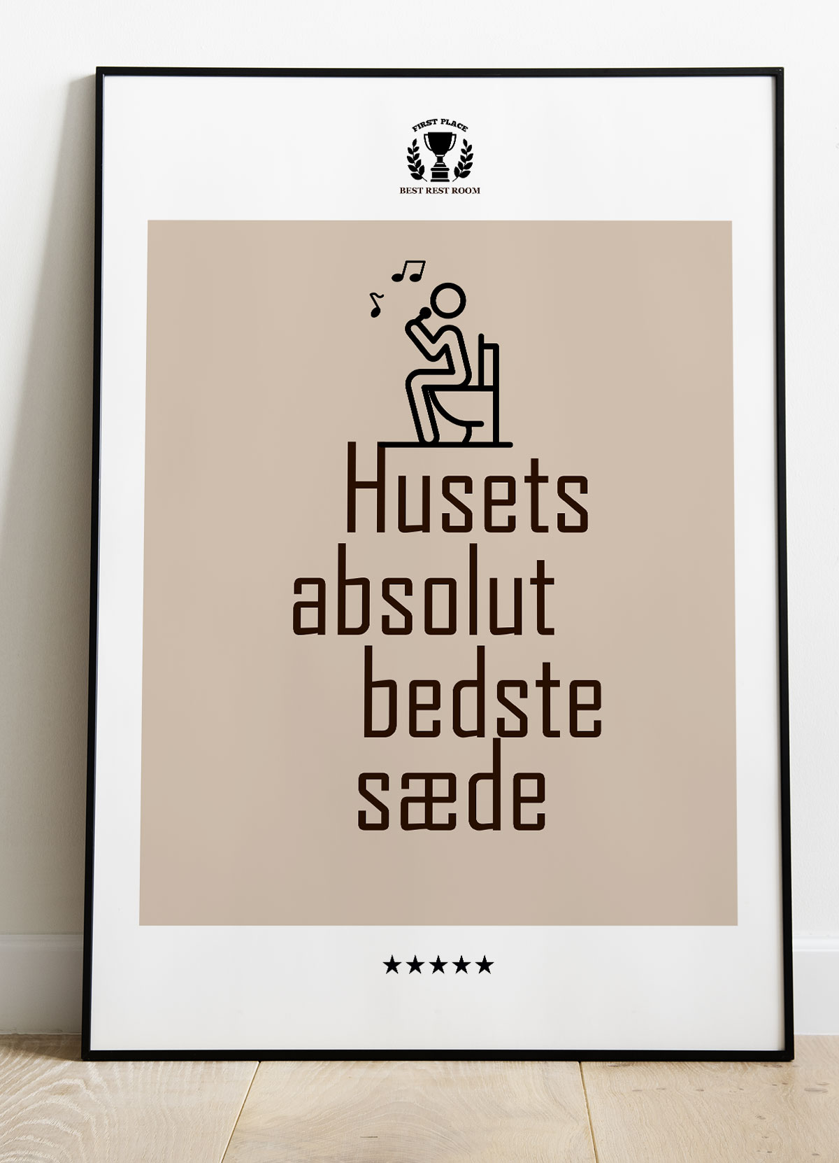 Husets Bedste Sæde-plakat-sandfarvet 21   29    A4  Kr  199 -