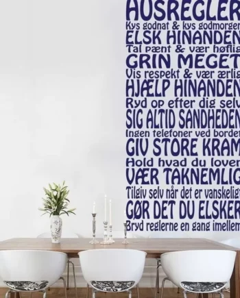 Husregler Wallsticker