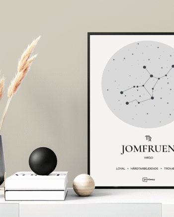 Jomfruen Stjernetegn Plakat Hvid 70 100 Cm  B1