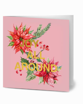 Joy All Around  Julekort  10 Stk  Inkl  Premium Kuverter