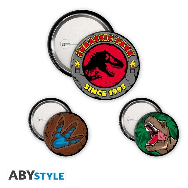 Jurassic Park Logo -rex Pin Badge -pack